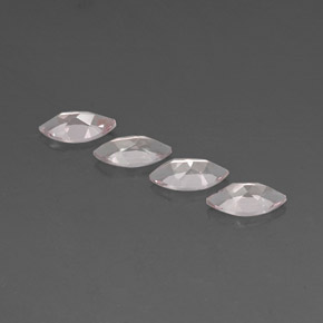 天然粉色摩根石，马眼形，8.1×4.1毫米，VVS