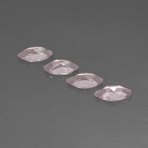 天然粉色摩根石，马眼形，8.1×4.1毫米，VVS
