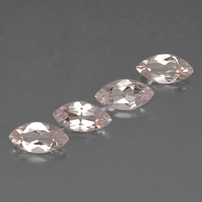 天然粉色摩根石，马眼形，8.2×4.1毫米，VVS