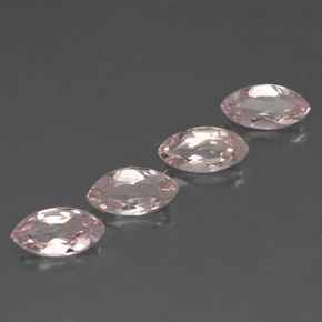 2.04天然粉色摩根石，马眼形，7.9×3.9毫米，VVS