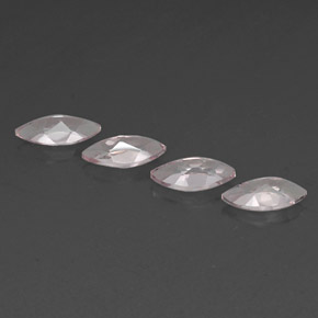 天然粉色摩根石，马眼形，8.1×4.1毫米，VVS