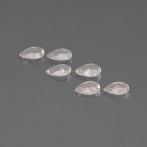 天然粉色摩根石，梨形，5.9×4毫米，VVS-VS