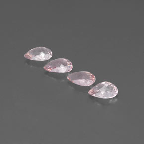 天然粉色摩根石，梨形，6.8×4.9毫米，VVS-VS
