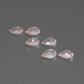 天然粉色摩根石，梨形，5.9×4毫米，VVS-VS