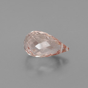 5.55克拉天然粉色摩根石，水滴珠形切工，14.1×8.1毫米，SI