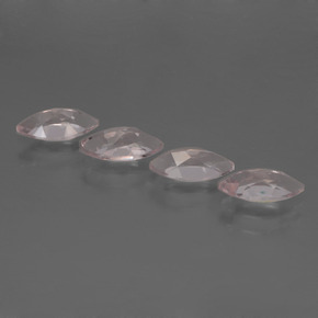 天然粉色摩根石，马眼形，8×4.1毫米，VVS