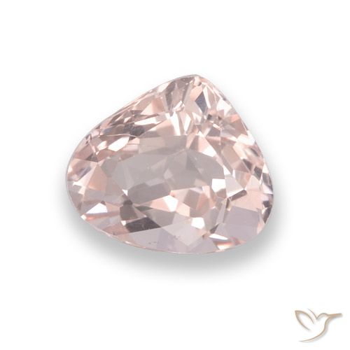 0.76ct 天然 浅珊瑚粉 铯绿柱石, 梨形, VVS-VS