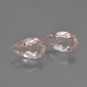 0.80天然粉色摩根石，梨形，7.1×4毫米，VVS-VS
