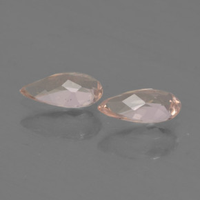 0.80天然粉色摩根石，梨形，7.1×4毫米，VVS-VS
