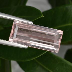 3.31克拉天然粉色摩根石，长方形切工，15×6.7毫米，VS