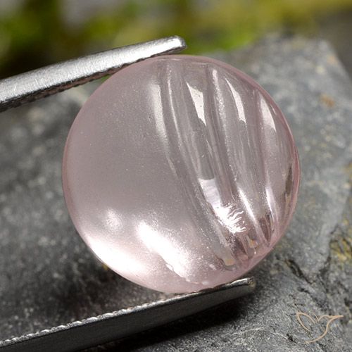 7.33ct 天然 玫瑰粉色调 铯绿柱石, 圆形的, 透明