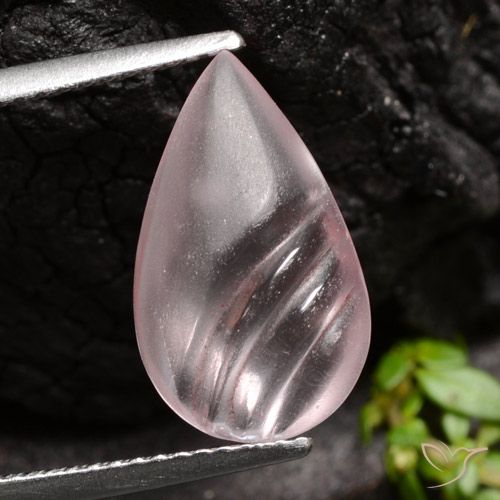 4.35ct 天然 珊瑚粉 铯绿柱石, 梨形, 透明