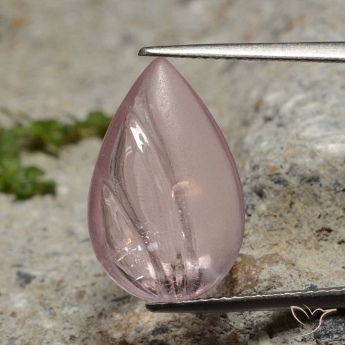 7.10ct 天然 珊瑚粉 铯绿柱石, 梨形, 透明
