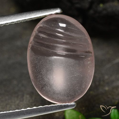 4.09ct 天然 浅珊瑚粉 铯绿柱石, 椭圆形, 透明