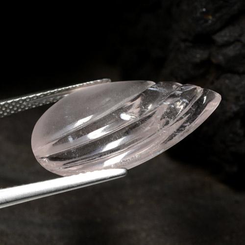 9.17克拉天然白色摩根石，梨形，22.1×14.2毫米，透明