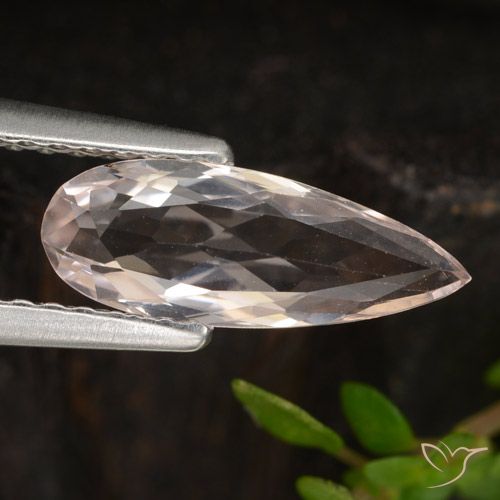 0.85ct 天然 非常浅的粉红色 铯绿柱石, 梨形, VVS-VS
