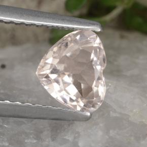 0.89克拉天然粉色摩根石，心形，5.7×6.6毫米，VVS-VS