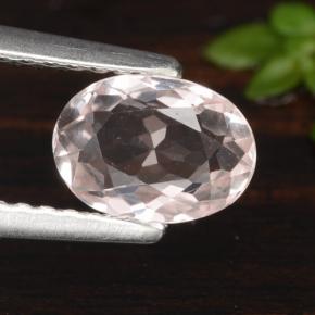 0.78克拉天然粉色摩根石，椭圆形切割，7.2×5.2毫米，VVS
