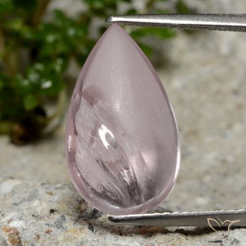 5.49ct 天然 浅淡粉色 铯绿柱石, 梨形, 透明