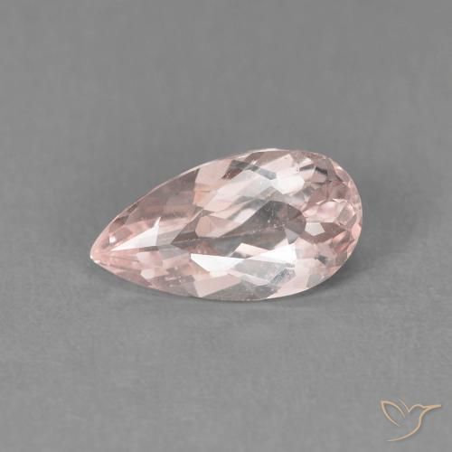 1.00ct 天然 火烈鸟粉色 铯绿柱石, 梨形, VVS-VS