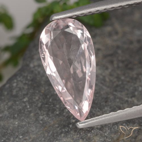 1.10ct 天然 火烈鸟粉色 铯绿柱石, 梨形, VVS-VS