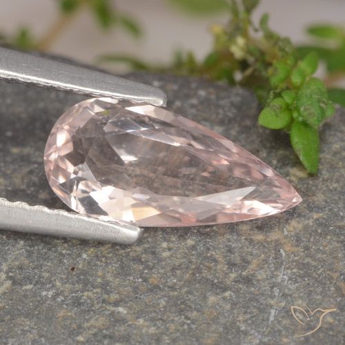 1.04ct 天然 中粉红色 铯绿柱石, 梨形, VVS