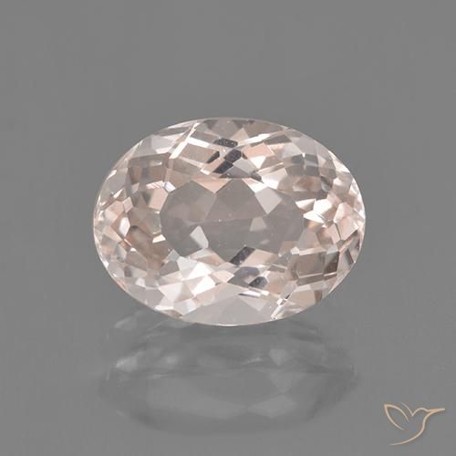 2.43ct 天然 非常浅的粉红色 铯绿柱石, 椭圆形, VS
