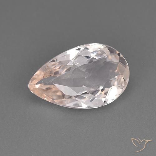 1.67ct 天然 非常浅的粉红色 铯绿柱石, 梨形, VS