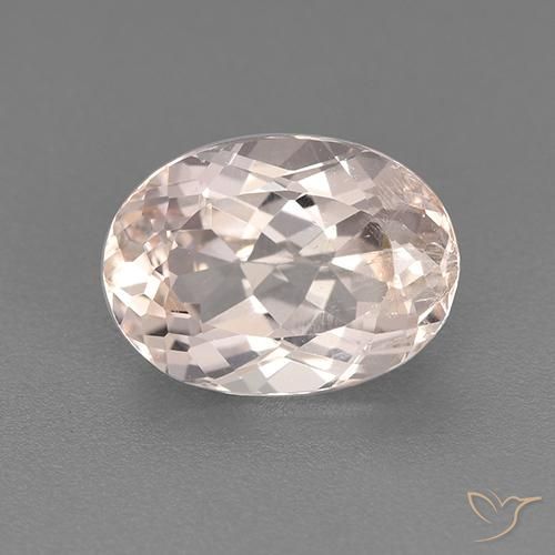 1.69ct 天然 非常浅的粉红色 铯绿柱石, 椭圆形, VS