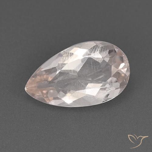 1.75ct 天然 非常浅的粉红色 铯绿柱石, 梨形, VS