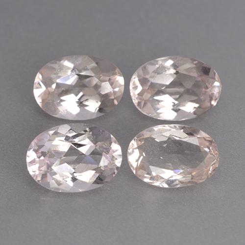 2.90天然粉色摩根石，椭圆形切割，7.1×5.1毫米，VS