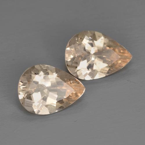 1.70天然橙色摩根石，梨形，8.1×5.9毫米，VS-SI