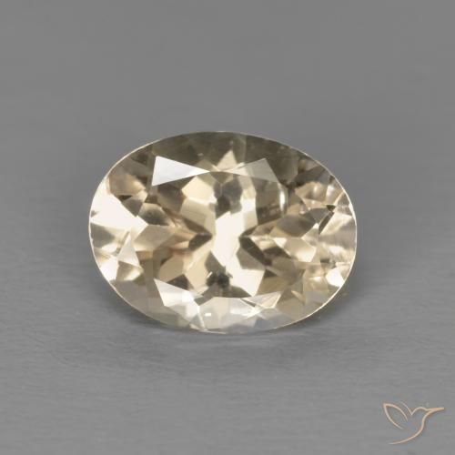 1.09ct 天然 浅金色 铯绿柱石, 椭圆形, VVS-VS