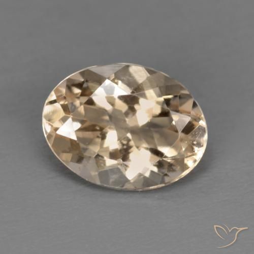 1.02ct 天然 浅金色 铯绿柱石, 椭圆形, VVS-VS