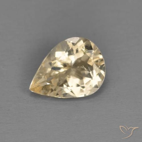 0.87ct 天然 浅金色 铯绿柱石, 梨形, VS