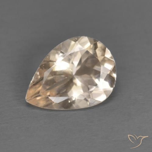 0.74ct 天然 浅金色 铯绿柱石, 梨形, VS