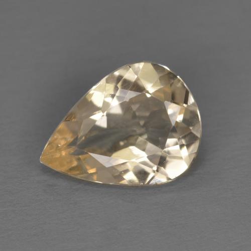 0.86克拉天然金色摩根石，梨形，8.2×6.2毫米，VS