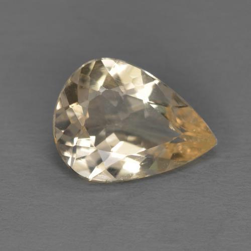 0.86克拉天然金色摩根石，梨形，8.2×6.2毫米，VS