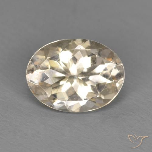 0.99ct 天然 浅金色 铯绿柱石, 椭圆形, VS