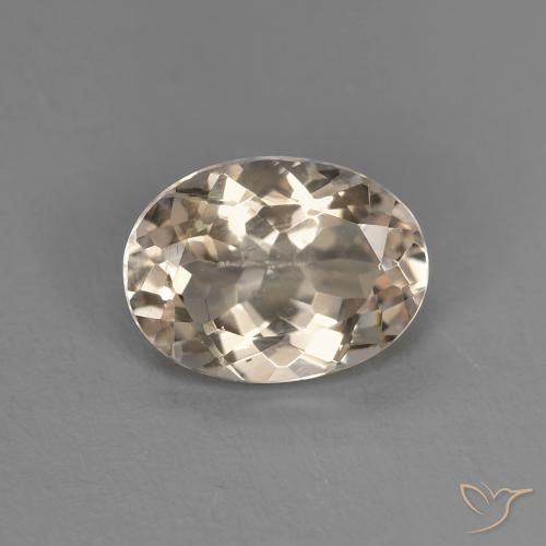 1.05ct 天然 浅金色 铯绿柱石, 椭圆形, VS