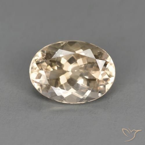 1.26ct 天然 浅金色 铯绿柱石, 椭圆形, VS