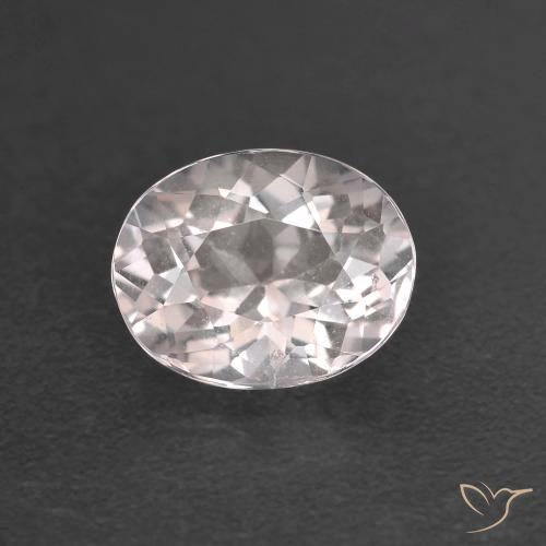 1.00ct 天然 非常浅的粉红色 铯绿柱石, 椭圆形, VS