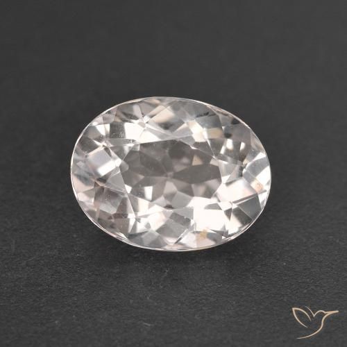 1.35ct 天然 非常浅的粉红色 铯绿柱石, 椭圆形, VVS