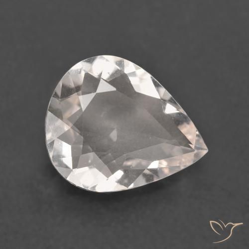 1.63ct 天然 非常浅的粉红色 铯绿柱石, 梨形, VS