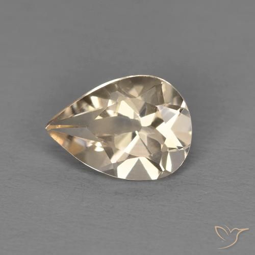 0.98ct 天然 浅金色 铯绿柱石, 梨形, VS