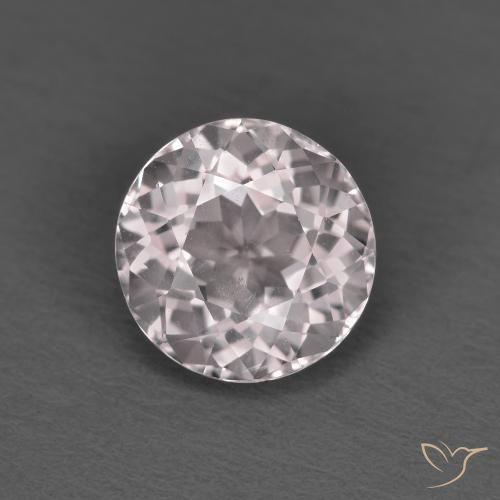 1.28ct 天然 浅粉色 铯绿柱石, 圆形的, VVS-VS