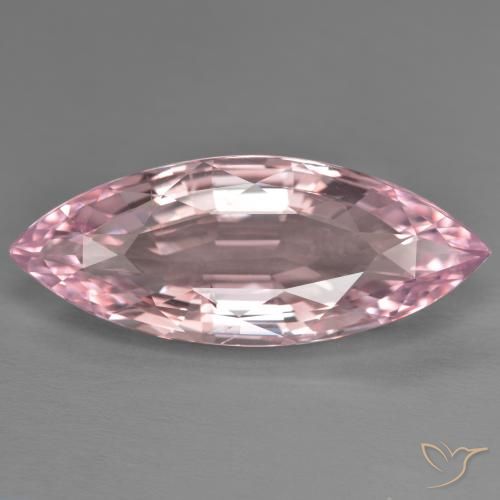 13.37ct 天然 淡泡泡糖粉色 铯绿柱石, 榄尖形, VS