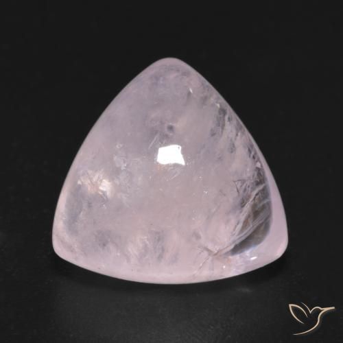 7.43ct 天然 浅粉色 铯绿柱石, 胖三角形, 半透明
