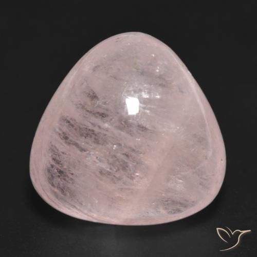 17.04ct 天然 浅粉色 铯绿柱石, 胖三角形, 半透明