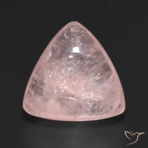 4.53ct 天然 珊瑚粉 铯绿柱石, 胖三角形, 半透明